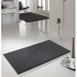 Plato de ducha stone modelo pizarra natural de 1000 x 1200 Gris Hierro SYAN, SYAN 100/120cm 100x120cm 100-120cm