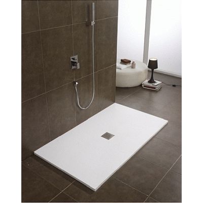 Plato de ducha STONE modelo pizarra natural de 850 x 1100 Blanco AQUASILK, SYAN BAJO 85x110cm