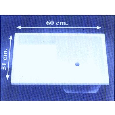 LAVADERO DE PASTA DE ESCURRIDERA LATERAL SIN NERVIO CENTRAL MODELO VS DE 60 x 51 x 25 MASAL, un seno 1 Cubetas