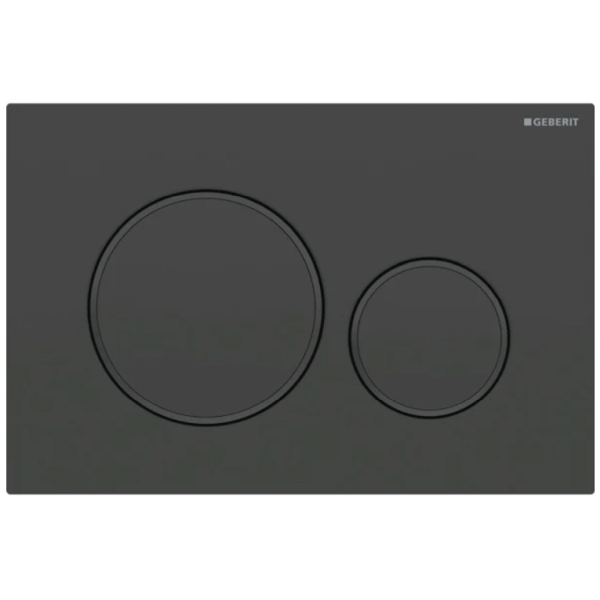 PLACA PULSADOR CISTERNA EMPOTRADA SIGMA 20 NEGRO MATE LACADO GEBERIT, 