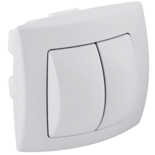 Pulsador manual doble descarga inodoros con accionamiento neumtico blanco alpino GEBERIT, 