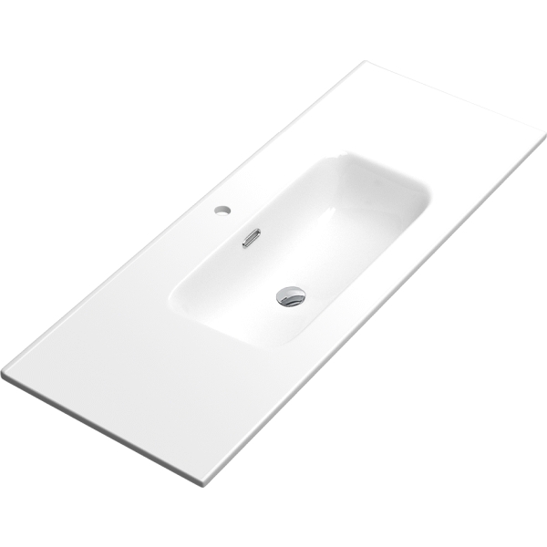 Lavabo mueble LOKI 120 1 seno centrado fondo 45 de 121,5 x 46,5 x 17,5cm Blanco K M050003002215, 121 120 1200