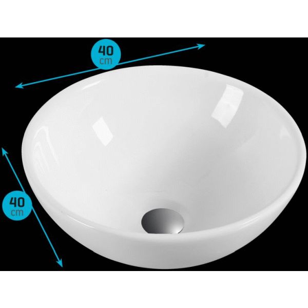 Lavabo sobre encimera OTTO 40x18cm Blanco �K S04090100, 