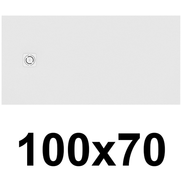 Plato de ducha de STONEX TERRAN-N de 1000x700x26 Blanco ROCA APA013E82BC01100, 
