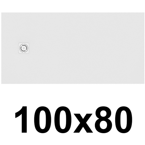 Plato de ducha de STONEX TERRAN-N de 1000x800x26 Blanco ROCA APA013E832001100, 