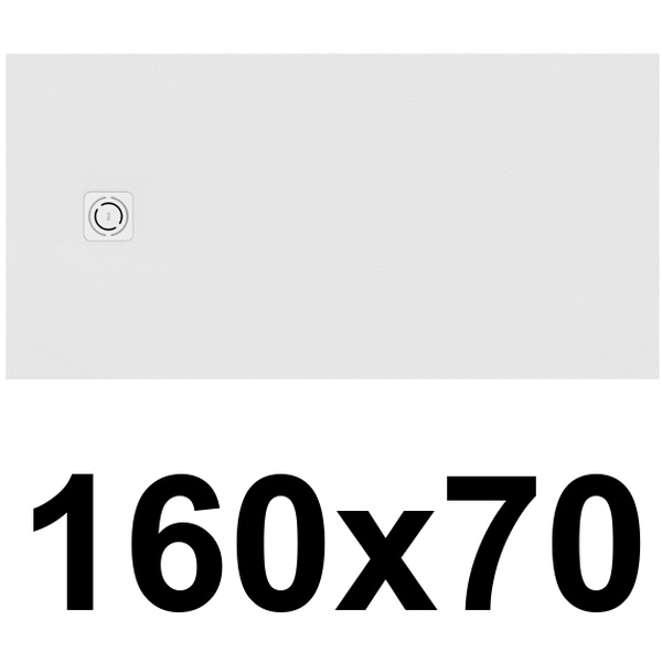 Plato de ducha de STONEX TERRAN-N de 1600x700x32 Blanco ROCA APA016402BC01100, 