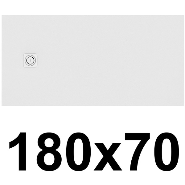 Plato de ducha de STONEX TERRAN-N de 1800x700x33 Blanco ROCA APA017082BC01100, 