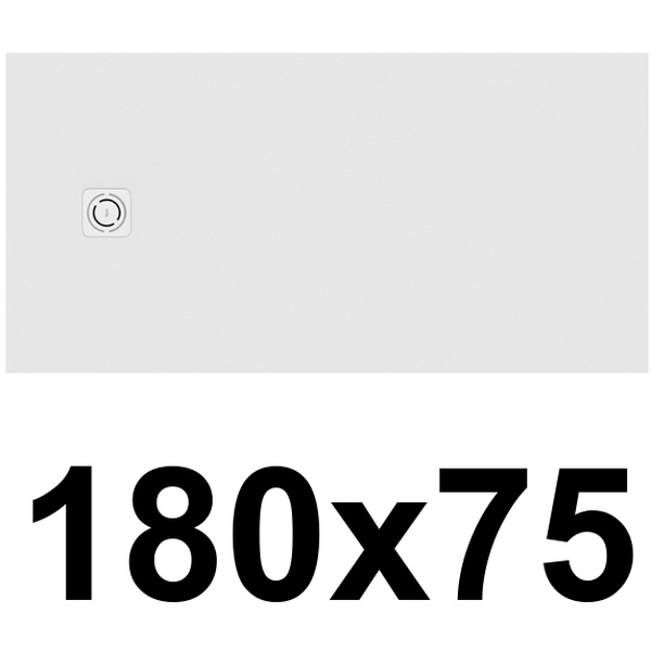Plato de ducha de STONEX TERRAN-N de 1800x750x33 Blanco ROCA APA017082EE01100, 