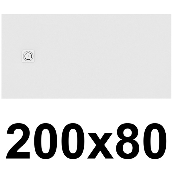 Plato de ducha de STONEX TERRAN-N de 2000x800x34 Blanco ROCA APA017D032001100, 