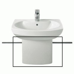 SEMIPEDESTAL DAMA SENSO BLANCO 337511000 ROCA, Serie Semi Pedestal Pie Columna Recomendado ECNMC Sanitarios