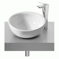 LAVABO REDONDO SOBRE ENCIMERA MODELO BOL DE DIAMETRO 420 mm BLANCO A327876000 ROCA, Encima De Arriba muebles Lavabos Especiales CIRCULAR Lababos washbasin basin lavavos Sanitarios labavo lavavo lababo Repisa