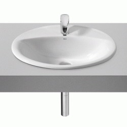 LAVABO OVALADO SOBRE ENCIMERA MODELO ALOA  DE 560 x 475 BLANCO A327865000 ROCA, Empotrables Encastrar Encastrables Para Lavabos especiales Lababos washbasin basin lavavos Sanitarios