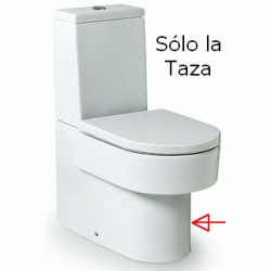 TAZA HAPPENING TANQUE BAJO SALIDA DUAL BLANCO ( SIN TAPA ) A342567000 ROCA, Inodoros Water Bater Salida Wc Cisterna Mochila Sanitarios Series Baos Aseos VATER hapenning happenning hapening W.C.