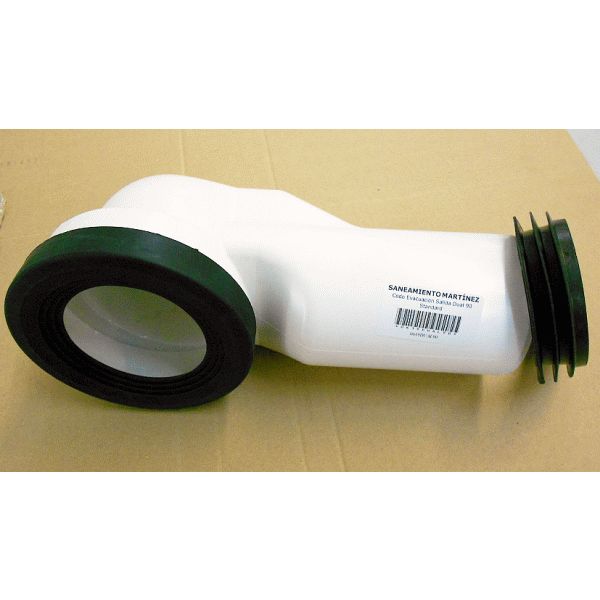 CODO DE EVACUACION DE SALIDA DUAL DE 90 mm ROCA AV0007900R, Desague Water Wc Bater Desage VATER Sanitarios W.C. inodoros Manguilla