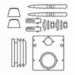 KIT FIJACION A PARED PARA INODOROS SUSPENDIDOS ROCA AV0013600R, Sanitarios