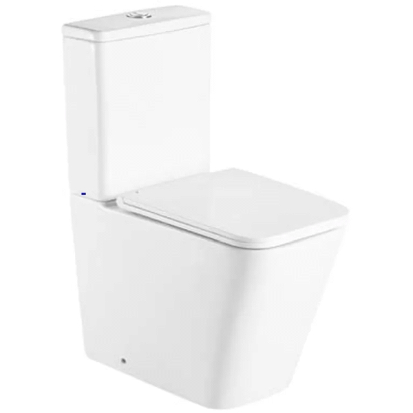 Inodoro completo SOLLER (Taza+tanque+asiento amortiguado) BTW Rimless compacto STROHM TEKA 700450200, SIMILAR PARECIDO INSPIRA SQUARE COMPACT 700450200 PACK WC