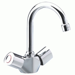 MONOBLOC DE LAVABO E4 CROMADO CAO GIRATORIO REF 7010 RAMON SOLER 7010E4CR 803189 8428506031892, ECO 4 BIMANDO MEZCLADOR GRIFOS GRIFERIAS CROMO CROMADA Lababos washbasin basin lavavos Lavabos Repisa