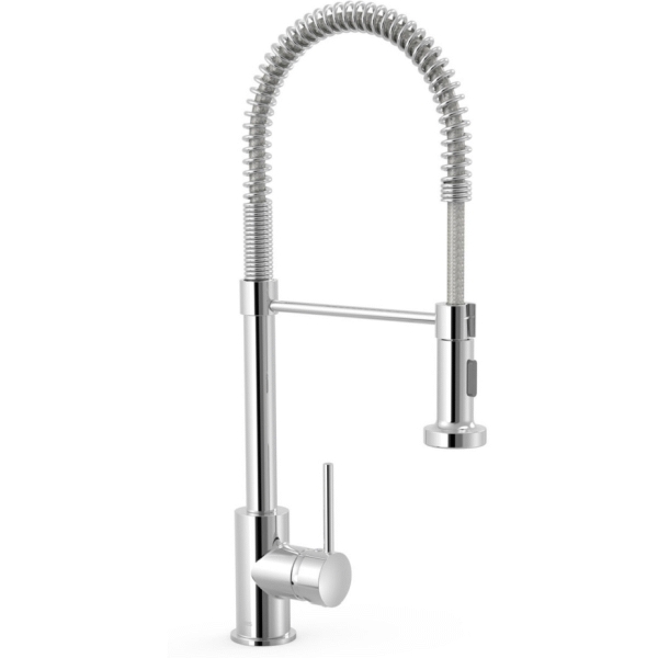 MONOMANDO DE FREGADERO CROMO CON CAO EXTRAIBLE 2 TIPOS DE CHORRO REF 03049301 TRES, 