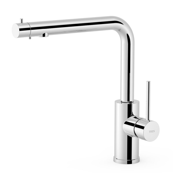 Grifo monomando de 2 v�as para cocina, para agua de red y filtrada 23045303 TRES, MONOMANDOS GRIFOS Mezcladores Mezcladoras GRIFERIAS Grifer�as single lever handle faucet tap basin mixer Grupo FRIFOS CROMADA Repisa washbasin para agua