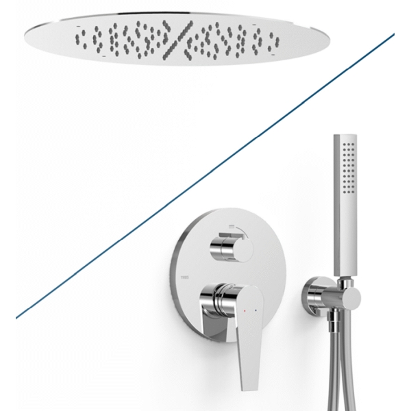 Kit de grifo monomando empotrado CLASS TRES de 2 vas Rapid-Box para ducha cromo TRES 20528005, 