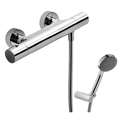 Termostatica de ducha MAX con equipo cromada TRES 06116209, 061.162.09 8429546437927 TERMOSTATICA GRIFOS GRIFERIAS PLATO DUCHA CROMADA CROMADO thermostatic shower mixer wall-mounted hung