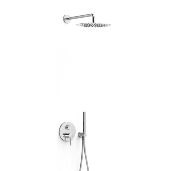 Monomando de ducha empotrar STUDY de 2 salidas Rapid Box Cromo TRES 26228004, 