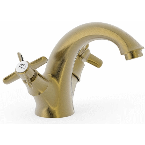 Monobloc bimando de lavabo TRES CLASIC laton viejo ref 24210201LV, 