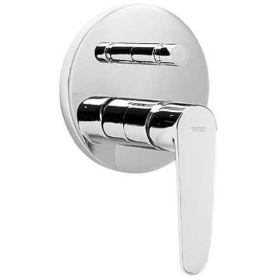MONOMANDO DE BAO EMPOTRADO FLAT-TRES CROMADO REF 20418001 TRES, GRIFOS GRIFERIAS PARA EMPOTRAR ENCASTRAR Mezcladores Mezcladoras Grupo Baera