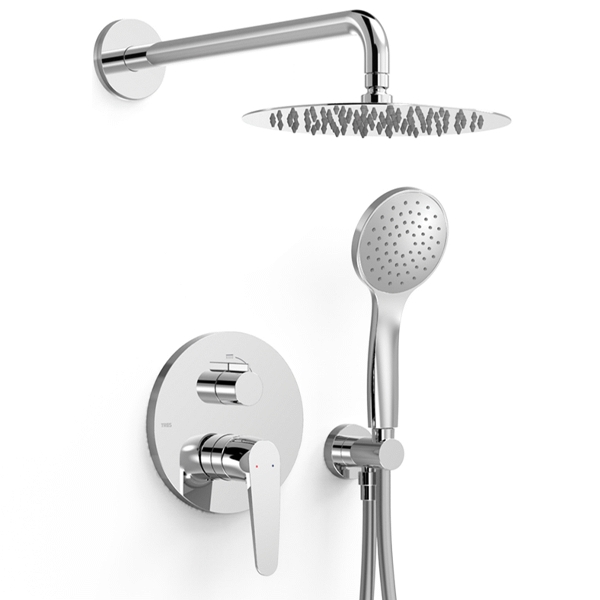 Kit de grifo monomando empotrado de 2 vas Rapid-Box para ducha TRES 20428004, 