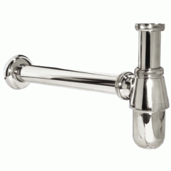 SIFON DE BOTELLA ESCUADRA EXTENSIBLE CON TUERCA, PARA LAVABO DE 32 11/4 DE LATON CROMADO BOSSINI, Cromada Bosini SALIDA PARED 1 1/4 1-1/4 desagues sifones Lababos washbasin basin lavavos Lavabos