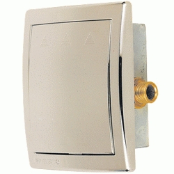 GRIFO TEMPORIZADO PARA INODORO PRESTO DE EMPOTRAR APERTURA POR PULSADOR 1000 A CROMO MATE REF 19501, CON LLAVE DE PASO EMPOTRADO EMPOTRADA ENCASTRAR ENCASTRADO