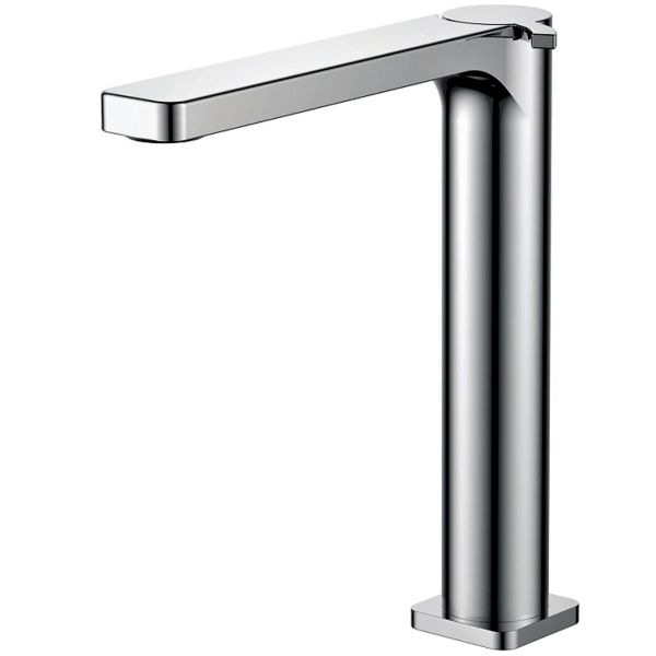 Monomando de lavabo alto MOON cromado ref 29109 FELIU BOET, labavos lababos labavos cromo cromadas Mezcladores Mezcladoras single handle faucet Grifos Griferias Repisas Bancadas Series Colecciones con gatillo mando palanca de