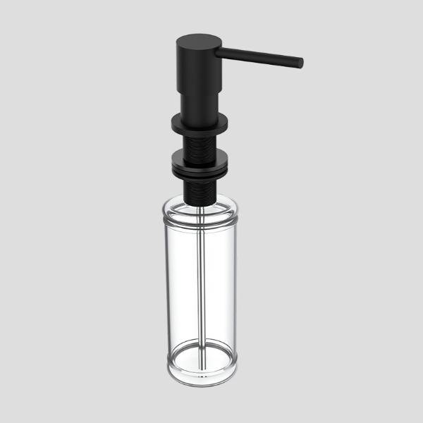 DISPENSADOR DE JABON DE ENCASTRAR NEGRO EPOXI REF. 55 890 122  GROBER, 