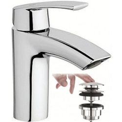 Monomando de lavabo PREMIER con aireador oscilante con valvula clic - clac GROBER 50514500, CROMO CLIK CLAK CLICK CLACK CLIC CLAC CLIC-CLAC CLIK-CLAK CLICK-CLACK labavos lababos cromadas Mezcladores Mezcladoras single handle faucet Grifos Griferias Repisas Bancadas Series Colecciones lavavos Lavabos labavo lavavo lababo basin washbasin Repisa MONOMANDOS Grifer�as lever tap mixer