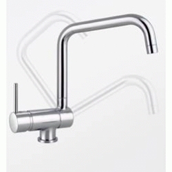 MONOMANDO DE FREGADERO BACO CON CAO ABATIBLE CROMADO AQUASILK 1511, grifos griferias fregadera vertical giratorio cocina syan Repisa Mezcladores Mezcladoras Bancadas