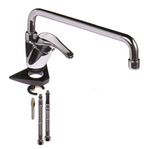 Monomando de fregadro VERTICAL con cao de 300mm Cromado DUCHAFLEX 6709, 