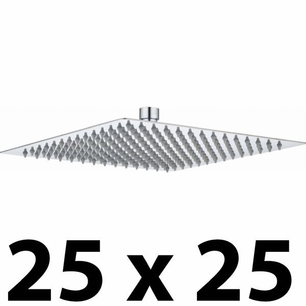 Rociador de ducha EXTRAPLANO SKARA cuadrado de 250x250mm en ACERO cromado CIS 03446, ECNMC baratos asequibles rebajados m�dicos baratas econ�micas rebajadas economicos Alcachofas LLUVIA fijas PI�AS cuadrado plano fino extraplano 25x25cm