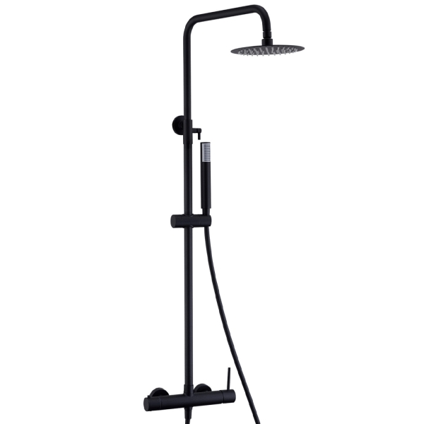 Columna de Ducha Monomando MONZA Acabado Negro Mate IMEX BDM039/NG, 