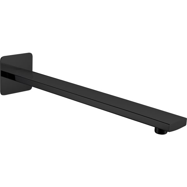 Brazo de ducha a pared cuadrado 375mm Negro Mate IMEX BPC005NG, 