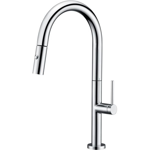 Monomando de fregadero vertical SAMOA cao extraible cromado IMEX GCE017, 