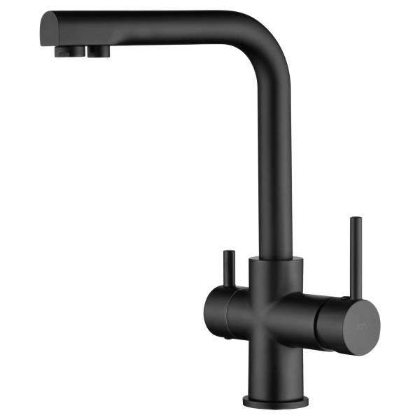 Monomando de fregadero MARSELLA para osmosis de 2 vas Negro Mate IMEX GOS004/NG, 