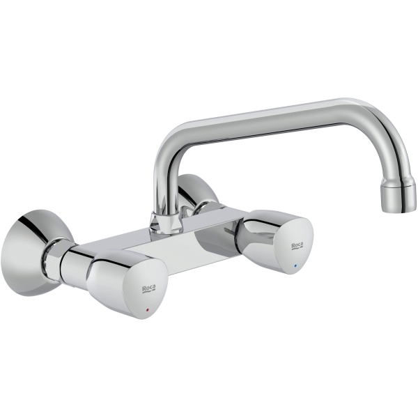 Batera para lavadero fregadero exterior con cao giratorio superior BRAVA Cromo ROCA A5A748EC00, 