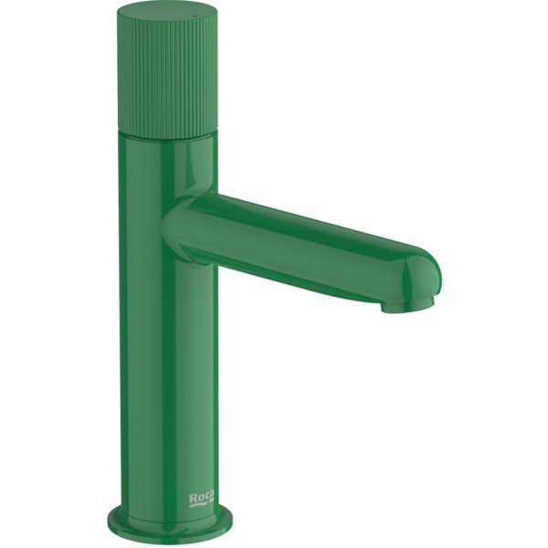 Monomando de lavabo NU con maneta STRIPE cuerpo liso Verde menta ROCA A5A3B3FP20, 