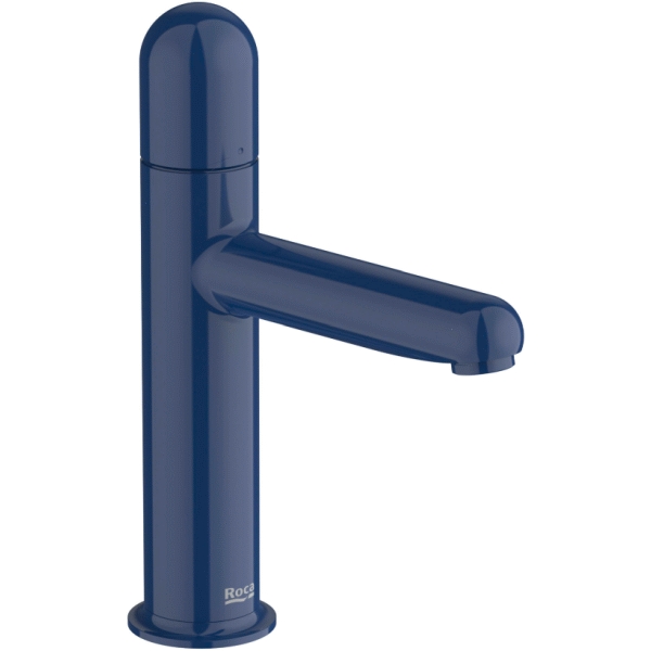 Monomando de lavabo NU con maneta DOME cuerpo liso Azul cobalto ROCA A5A3Y3FP00, 