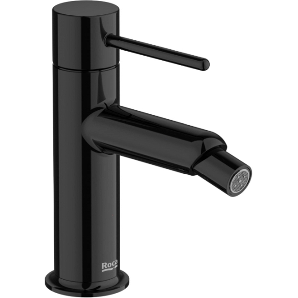 Monomando de bide NU con maneta PIN cuerpo liso Negro titanio ROCA A5A623FCN0, 
