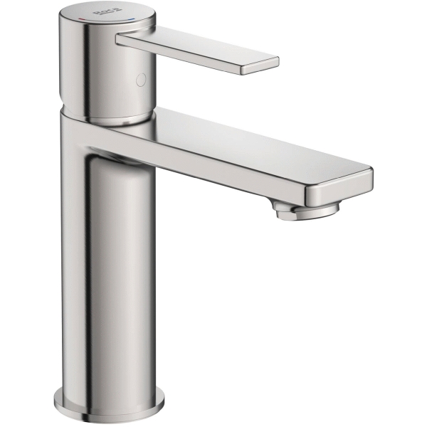 Monomando de lavabo cuerpo liso TARGA-N Acero inoxidable ROCA A5A325FSM0, 