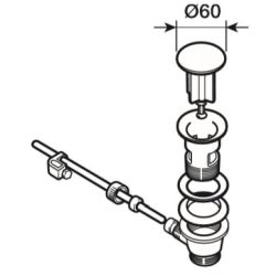 KIT VALVULA AUTOMATICA 11/4" CON  TAPON 60 ROCA, DESAGUES AUTOMATICO CROMO CROMADO CRO 525437100 1 1/4 1-1/4 Leroy Merlin leroymerlin bauhaus bauaus bricomart bricodepot leroi bahaus bajaus bricomart alibaba ikea amazon bricor aki bricorama lightinthebox light in the box ebay eachbuyer aliexpress tomtop el corte ingles Amazon Barilla BALBULAS Recambios Repuestos Fontaneria Para