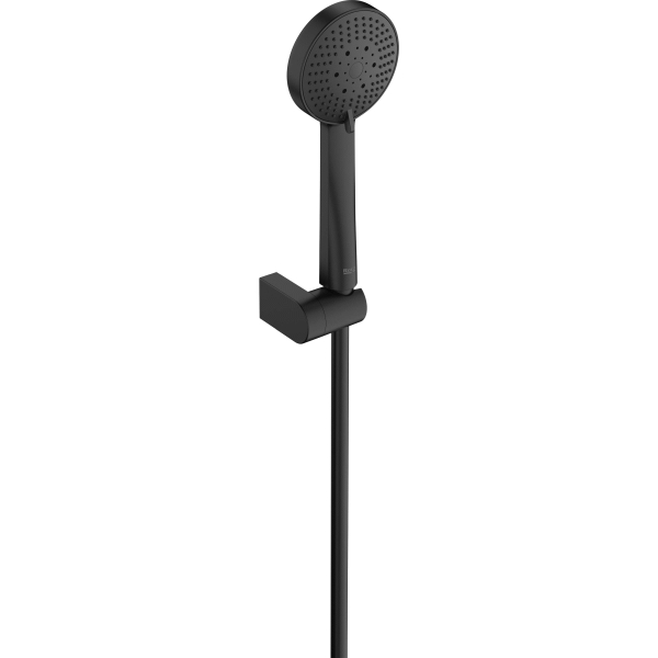 Set de ducha STELLA Maneral 3 funciones+sopte. pared+flexible PVC 1.70m  Negro mate A5B8313NB0 ROCA, 