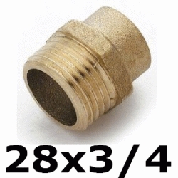 ENTRONQUE ROSCA MACHO FIGURA 243 DE BRONCE DE 28x3/4, Cobre EMPALME RECTO PARA SOLDAR TERMINALES MANGUITO Machones Rectos Uniones Enpalmes Empalmar Enpalmar Bu Bcu Metal Laton Accesorios Mechones TRM
