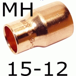 REDUCCION MACHO HEMBRA FIGURA 243 DE COBRE DE 15 x 12, Reductor MH PARA SOLDAR (MH) ( MH ) (M-H) ( M-H ) Cu M/H copper